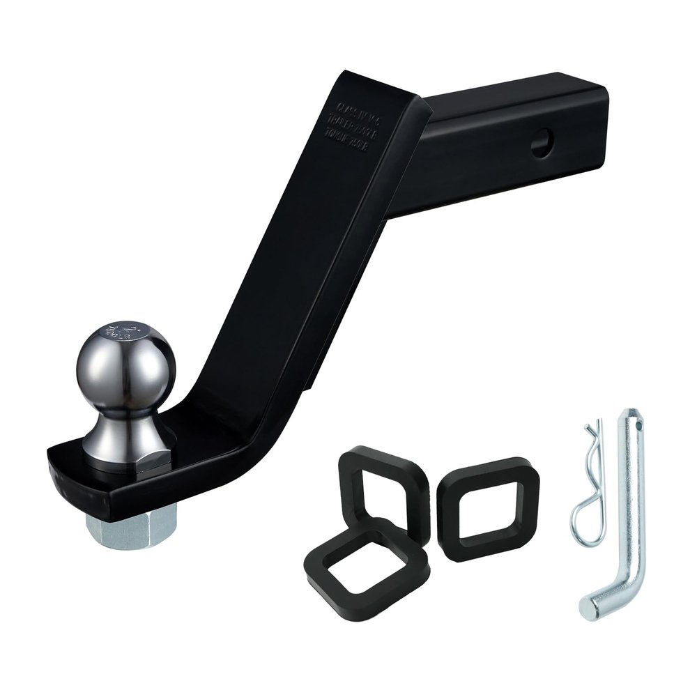 TOPSHINE Trailer Hitch Ball Mount Fits 2" Receiver, 7500lbs, 6-in Drop