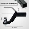TOPSHINE Trailer Hitch Ball Mount Fits 2" Receiver, 7500lbs, 6-in Drop view 2