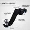 TOPSHINE Trailer Hitch Ball Mount Fits 2" Receiver, 7500lbs, 6-in Drop view 3