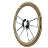 14" Billet Polished Aluminum Muscle - Half Wrap Steering Wheel With Chevy Horn Button 4 Spoke view 2