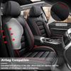 AFUNTIO 5 Seat Covers for Nissan Altima 2001-2024,Premium Nappa Leather Car Seat Covers Car Seat Cushions,Waterproof Soft Seat Covers for Cars,Interior Accessories Airbag CompatibleLuxury-Black&Red view 3