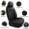 AFUNTIO 5 Seat Covers for Nissan Altima 2001-2024,Premium Nappa Leather Car Seat Covers Car Seat Cushions,Waterproof Soft Seat Covers for Cars,Interior Accessories Airbag CompatibleLuxury-Black&Red view 4