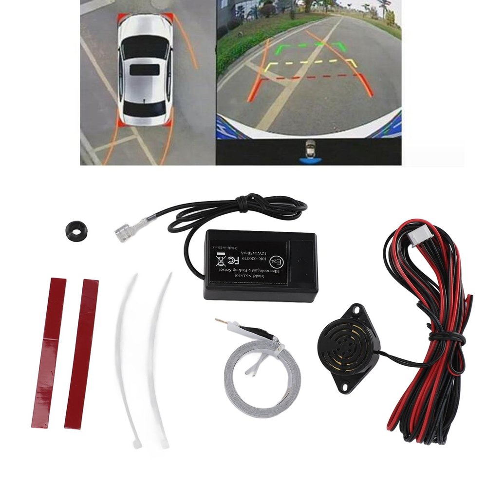 Backup Camera System, Parking Sensor Kit with 360 Degree Detection and Buzzer Alarm for Car Truck Vehicle