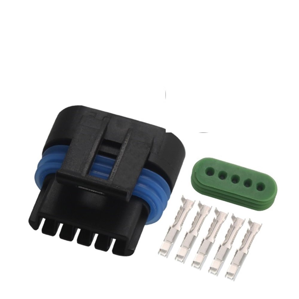 Skcvmn 1/5/10/20/50/Sets 5 Pin 12162825 Delphi GM LS2 Ignition Coils Wiring Plug Automotive Electrical Female dark Connector H2377-5P (Color : 5p female, Size : 1 SET_5P)