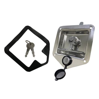 Mobestech Shaped Stainless Steel Lock for Rv Trailer Boxes Heavy-Duty Anti-Theft Paddle Lock with Keys Durable Foldable Locking Mechanism for Secure Storage