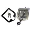 Mobestech Shaped Stainless Steel Lock for Rv Trailer Boxes Heavy-Duty Anti-Theft Paddle Lock with Keys Durable Foldable Locking Mechanism for Secure Storage view 1