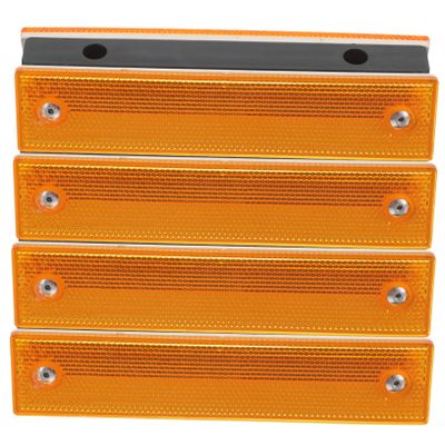 ULTECHNOVO 4pcs Rectangular Driveway Markers Reflective Vinyl Reflective Delineators for Roads and Garages