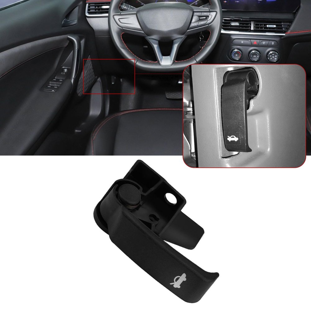 HEVLE Hood Release Handle, Hood Latch Release Pull Handle Replacement for Most Vehicles Truck Hood Parts, Replaces 03335 15741109