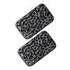 Mobestech 2pcs Plush Car Armrest Cover Winter Center Console Protector Soft Leopard Print Thick and Non-Slip Easy Installation for Enhanced Comfort and Protection view 1