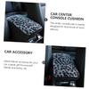 Mobestech 2pcs Plush Car Armrest Cover Winter Center Console Protector Soft Leopard Print Thick and Non-Slip Easy Installation for Enhanced Comfort and Protection view 3