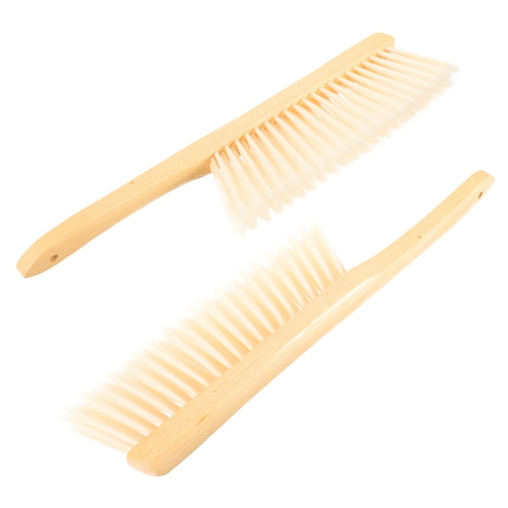 FOMIYES 2pcs Lampshade Cleaning Brush Dust Cleaning Brush Car Cleaning Brush Cleaning Brush for Sofa Soft Bristle Brush Hand Broom Bench Brush for Cleaning Chandelier Wooden Handle Brush, 40x9.5cm