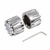 Easygo Pair Front Axle Nut Cover Cap CNC Aluminum for Softail Road King Street Electra Glide Iron 883 2002-2024 (L) view 4