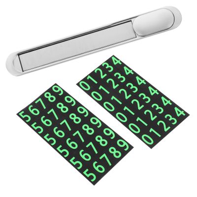 GLEAVI Car Temporary Parking Card Phone Number Display Stylish Metal Design for Easy Installation and Removal Essential Accessory for Avoiding Parking Violations Urban Areas