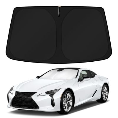 KUST Windshield Sun Shade for 2018-2024 Lexus LC Coupe Accessories Custom Fit Sunshade Sun Visor Protector Foldable Blocks UV Rays Keep Your Car Cooler