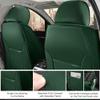 AFUNTIO 2 Seat Covers for Nissan Frontier 2009-2024,Premium Nappa Leather Car Seat Covers Seat Cushions,Waterproof Soft Seat Covers for Cars,Interior Accessories Airbag CompatibleLuxury-Black&Green view 2