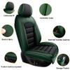 AFUNTIO 2 Seat Covers for Nissan Frontier 2009-2024,Premium Nappa Leather Car Seat Covers Seat Cushions,Waterproof Soft Seat Covers for Cars,Interior Accessories Airbag CompatibleLuxury-Black&Green view 4