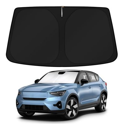KUST Windshield Sun Shade for 2022-2025 Volvo C40 Recharge, Core, Plus, Ultimate SUV Accessories Custom Fit Sunshade Sun Visor Protector Foldable Blocks UV Rays Keep Your Car Cooler