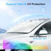KUST Windshield Sun Shade for 2022-2025 Volvo C40 Recharge, Core, Plus, Ultimate SUV Accessories Custom Fit Sunshade Sun Visor Protector Foldable Blocks UV Rays Keep Your Car Cooler view 2