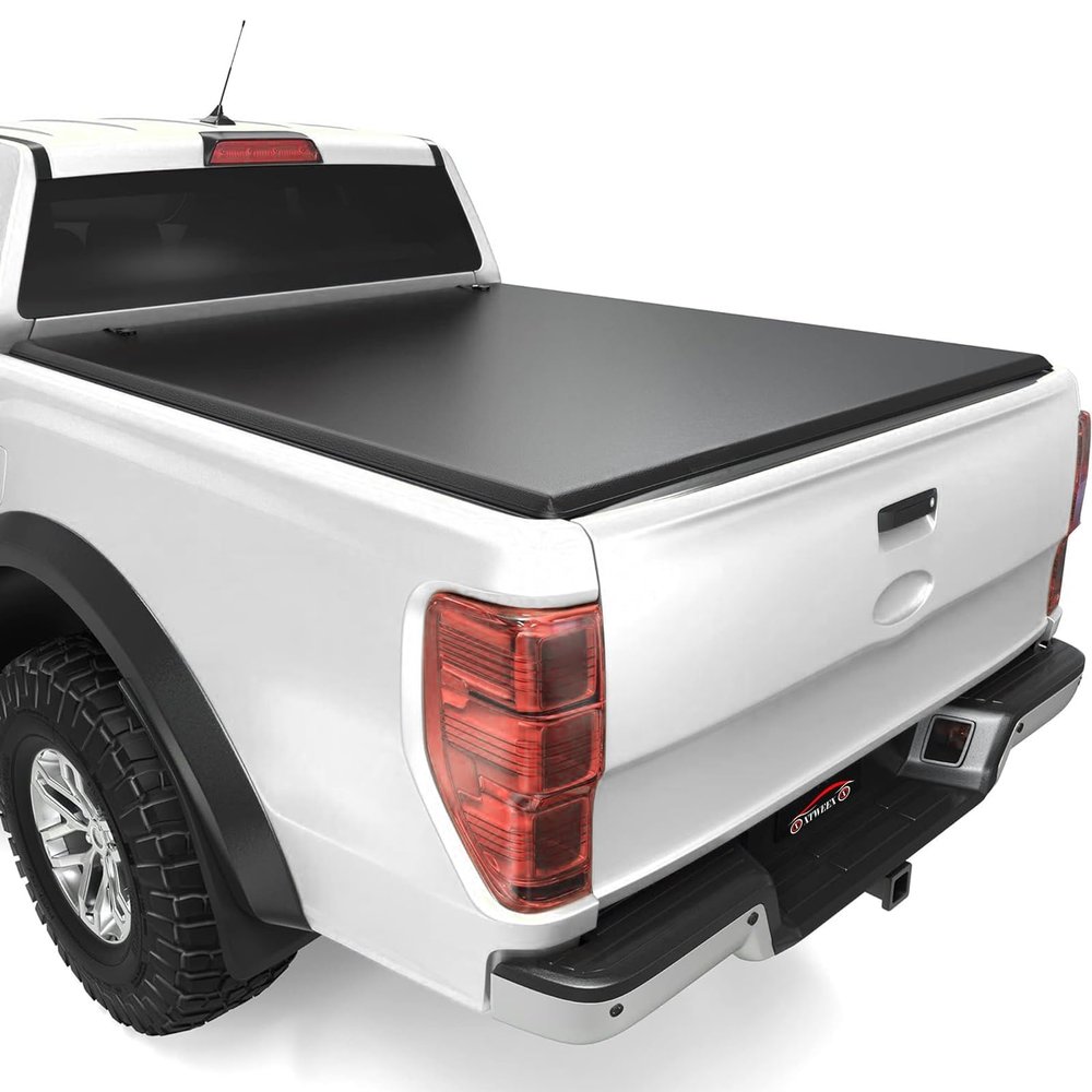 XTWEEX Quad-Fold Tonneau Cover fits Ford F150 04-14/Mark LT 06-14 6.5ft Bed
