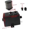 Karlass Racing Universal 10AN Aluminum Baffled Oil Catch Can with Drain Valve Breather Filter, 750ML Oil Breather Tank view 2
