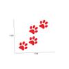 Mobestech 24pcs Print Car Decals Carbon Fiber Vinyl Stickers for Vehicle Body Easy Install Cute Cat Footprint Car Decoration Red Set view 2