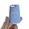 ShuDay Key Fob Cover Case Compatible with VW Atlas Arteon Golf Jetta Passat Tiguan Taos Skoda Kodiaq Superb Accessories (Blue) view 3