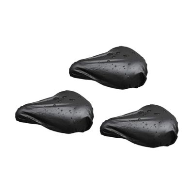 WHAMVOX 3pcs Bike Seat Cover Durable PVC Protective Saddle Rain Cover for Mountain Road and Bikes Black Easy to Use Fits Seats