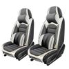 AFUNTIO 2 Seat Covers for Honda Ridgeline 2006-2025,Premium Nappa Leather Car Seat Covers Seat Cushions,Waterproof Soft Seat Covers for Cars,Interior Accessories Airbag CompatibleLuxury-Gray&White view 1