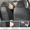AFUNTIO 2 Seat Covers for Honda Ridgeline 2006-2025,Premium Nappa Leather Car Seat Covers Seat Cushions,Waterproof Soft Seat Covers for Cars,Interior Accessories Airbag CompatibleLuxury-Gray&White view 2