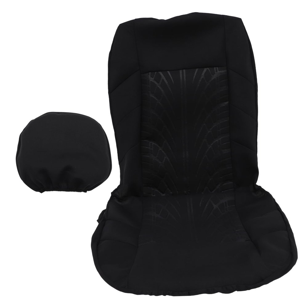 PLAFOPE 1set Car Seat Cover Front Seat Protector for Cars Trucks and Suvs Breathable Woven Design Snaps Protects Against Dirt and Damage Patterned Automotive Accessories