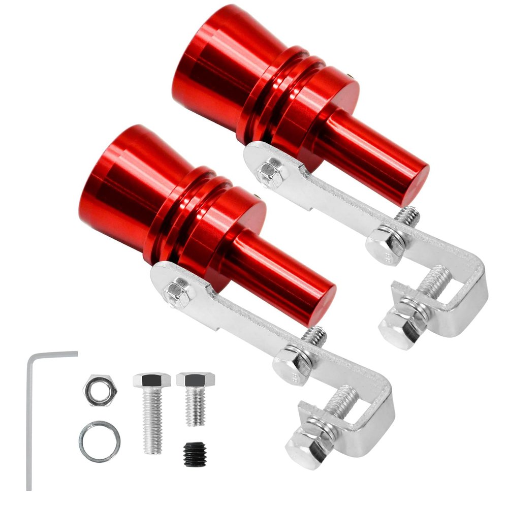 Karlass 2PCSTurbo Sound Whistle Exhaust MufflerExhaust Whistle Exhaust Whistle Turbo SoundSound Muffler WhistleTurbo Whistle For CarTurbo Whistle (Red)