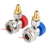 R134a Quick Coupler Adapter, Adjustable R134a Adapters and AC Hose Fittings, HP and LP Connectors for R134a Car AC System Evacuation Recharging and More, 1/4 Male view 2