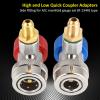 R134a Quick Coupler Adapter, Adjustable R134a Adapters and AC Hose Fittings, HP and LP Connectors for R134a Car AC System Evacuation Recharging and More, 1/4 Male view 4