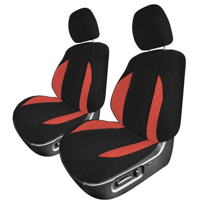 FH Group Custom Fit Car Seat Covers Specifically Made for 2016-2023 Toyota Tacoma, Front Set Red Ultraflex Neoprene, 5 Seater Pickup Seat Covers, Toyota Accessories