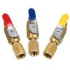SOLUSTRE 3pcs Brass Shut Off Valves for Refrigeration Compatible High Tensile Strength Easy Installation for HVAC Systems view 1