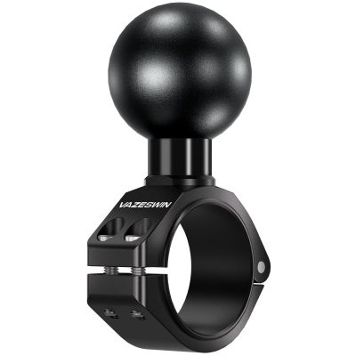 VAZESWIN 2.25" Ball Mount, Aluminum Alloy Large Bar Clamp Base for Diameter 1.5" / 1.75" / 1.85" / 2" / 2.1" Round Rail & ATV UTV Roll Cage, Fit for RAM Mounts D Size 2.25 inch Ball Double Socket Arm