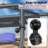 VAZESWIN 2.25" Ball Mount, Aluminum Alloy Large Bar Clamp Base for Diameter 1.5" / 1.75" / 1.85" / 2" / 2.1" Round Rail & ATV UTV Roll Cage, Fit for RAM Mounts D Size 2.25 inch Ball Double Socket Arm view 3