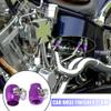 Karlass 4PCS AN10 Hex Car Hose Finisher Flexible Rubber Pipe Clamp for Automotive Motorcycles Oil Fuel Water Tube Purple with Screw Band Adapter Fitting view 2