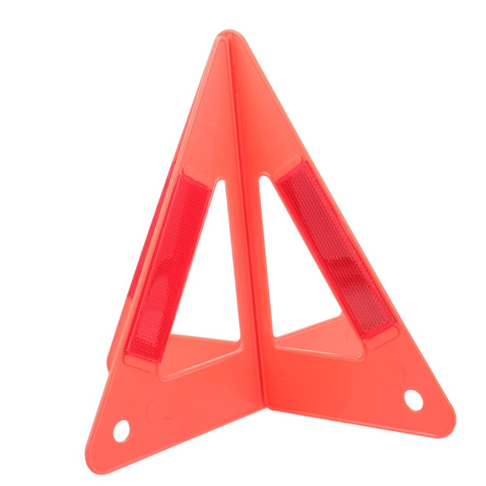 GLEAVI 1set Reflective Warning Triangle Kit for Car Plastic Roadside Compact Safety Triangle for Use Essential Vehicle Safety Equipment
