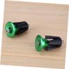 GANAZONO Bike Handlebar End Plugs Aluminum Alloy Bar End Caps for Mountain Road Bikes Comfortable Sponge Grip Green view 2