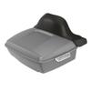 Advanblack Charcoal Denim Chrome Latches King Tour Trunk Pack Trunk Wrap-Around Backrest Pad for Harley Touring Models Road King, Road Glide, Street Glide, Electra Glide '97-'26 Touring/Softail view 1