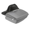 Advanblack Charcoal Denim Chrome Latches King Tour Trunk Pack Trunk Wrap-Around Backrest Pad for Harley Touring Models Road King, Road Glide, Street Glide, Electra Glide '97-'26 Touring/Softail view 2