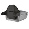 Advanblack Charcoal Denim Chrome Latches King Tour Trunk Pack Trunk Wrap-Around Backrest Pad for Harley Touring Models Road King, Road Glide, Street Glide, Electra Glide '97-'26 Touring/Softail view 3