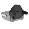 Advanblack Charcoal Denim Chrome Latches King Tour Trunk Pack Trunk Wrap-Around Backrest Pad for Harley Touring Models Road King, Road Glide, Street Glide, Electra Glide '97-'26 Touring/Softail view 4