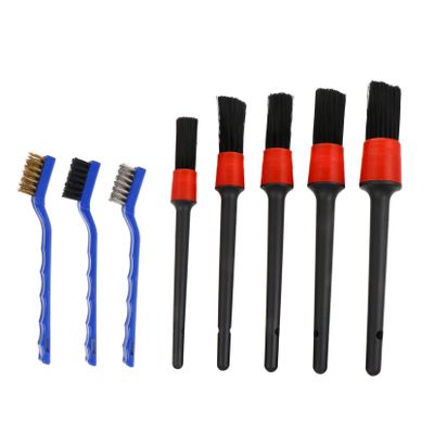 HEALLILY Car Detail Brush Wheel Cleaning Brush Complete Auto Detailing Kit for Rims and Interior