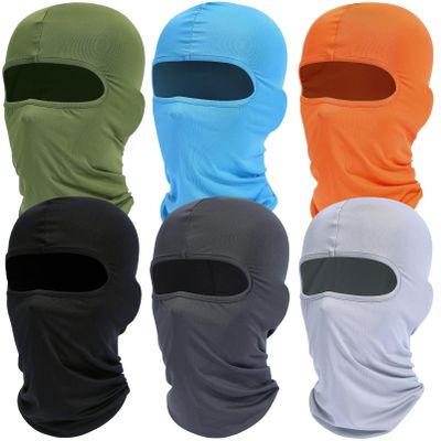 NavlPlasir Balaclava Ski Face Mask: Cooling Neck Gaiter Full Face Cover Hood Shiesty Mask for Men Women 6 Pack (Multi Color-B)