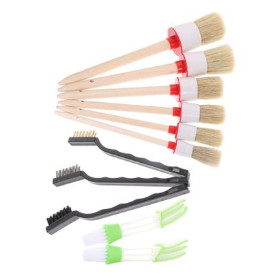 HEALLILY Car Cleaning Brush Set Kit for Interior Car Detailing Supplies Auto Detailing Kit