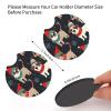 Car Cup Holder 2 Pack Merry Christmas Dog Absorbent Car Coasters Non-Slip Insert Cup Holder Pads Drink Mat Universal Car Interior Accessories for Most Vehicle view 3