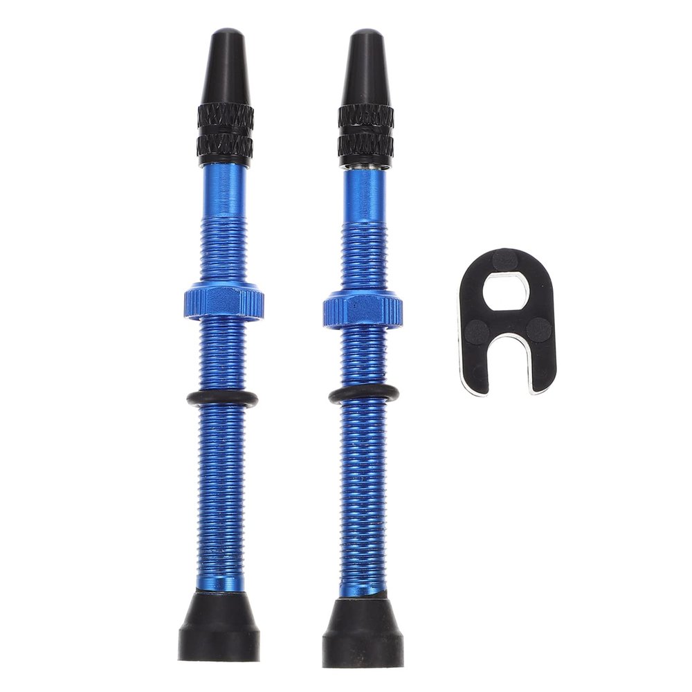 SOLUSTRE French Style Bike Valve Stems Durable Copper Aluminum Alloy Tubeless Nozzles for Bicycles with Tools Essential Cycling Accessories