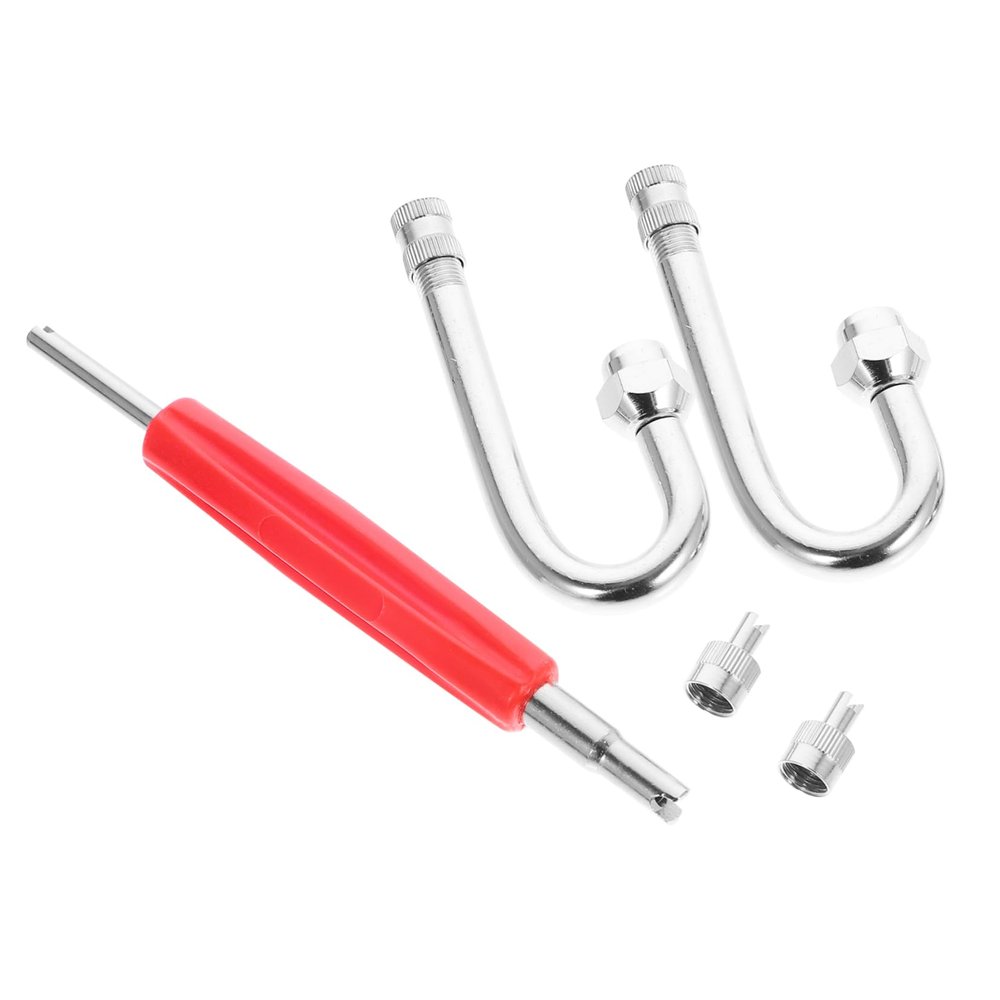 PartyKindom 1set Tire Valve Extenders Valve Stem Extensions for Easy Inflation of Cars Trucks Motorcycles Fit and User-Friendly Design